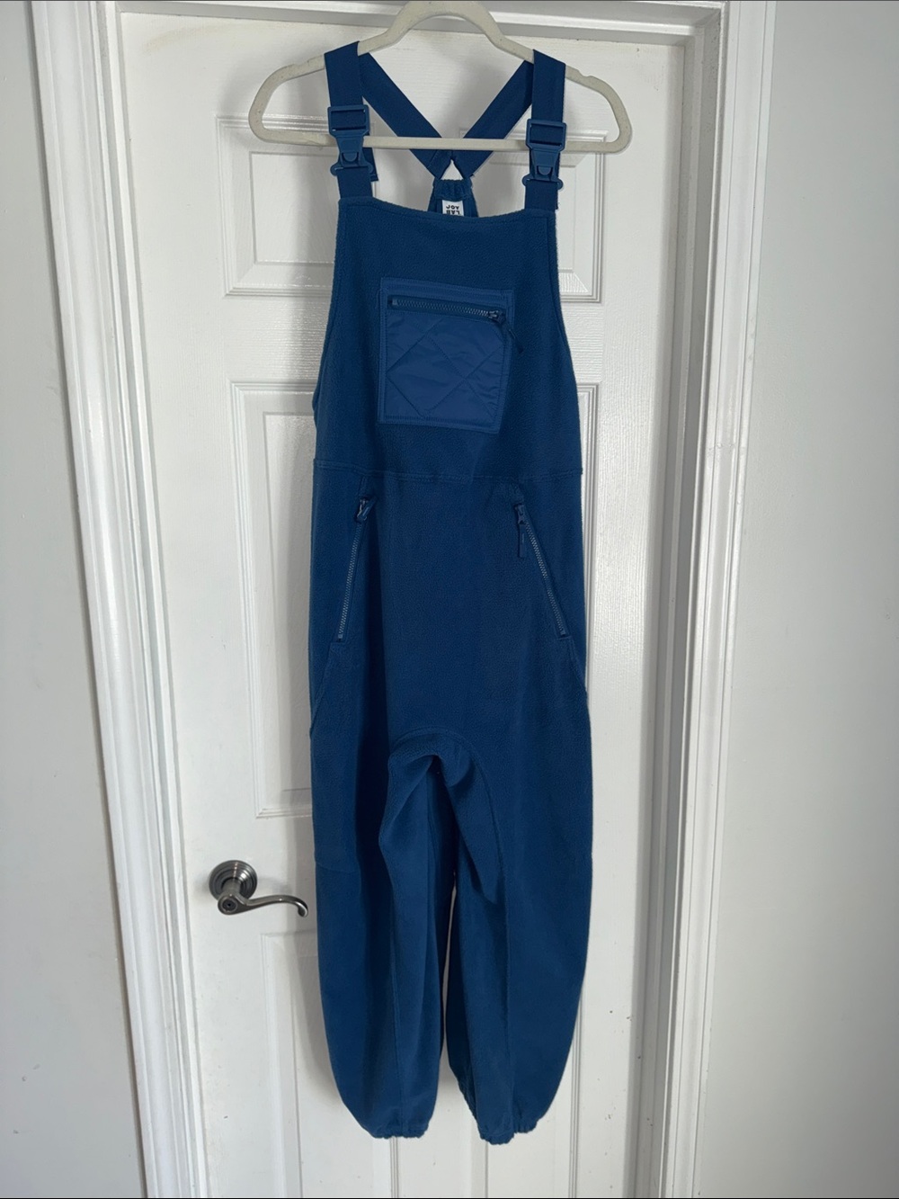 JoyLab Women’s Blue Fleece Overalls Romper